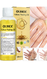 100ML Super Strength Yellow Peeling Oil Exfoliating Dark Skin For Body, Yellow Peeling Oil Body Whitening Skins, Butter Peeling Lightening Brighten Complexion For Cleansing And Moisturizing